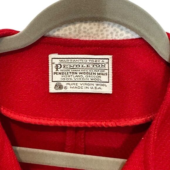 Pendleton Vintage Red Wool Cropped jacket | Size 10 - Picture 5 of 8